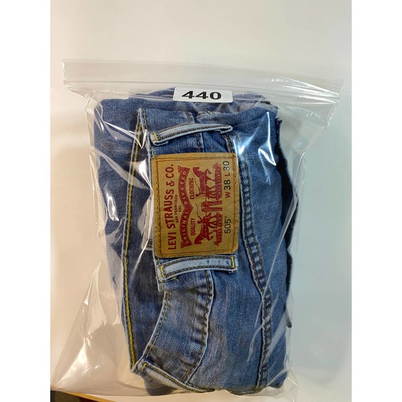 Levis 505 Regular Straight Fit Jeans Mens Size 38x30 - Picture 7 of 7